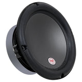 Angled front view of a black woofer with a smooth cone and small AP badge