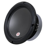 Audiopipe woofer with a smooth black cone, angled view
