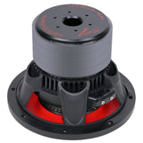 Opposite rear angle of an Audiopipe subwoofer showing its labeled magnet and basket
