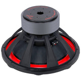 Opposite rear angled view of an Audiopipe TXX-BDC-IV-18D2 subwoofer showing its magnet and terminal block