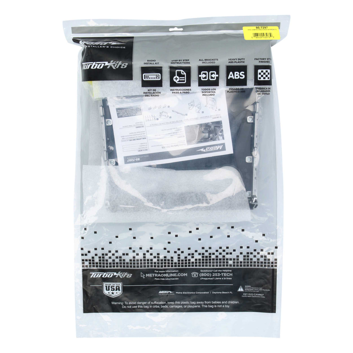 Hyundai Santa Cruz 2022-2024 (without factory NAV & with manual climate controls) — 95-7297