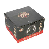 Angled view of the Saddle Tramp BC-703B LED headlight retail box