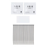 Saddle Tramp LED kit installation supplies with cable ties, adhesive-promoter packets and an adhesive pad