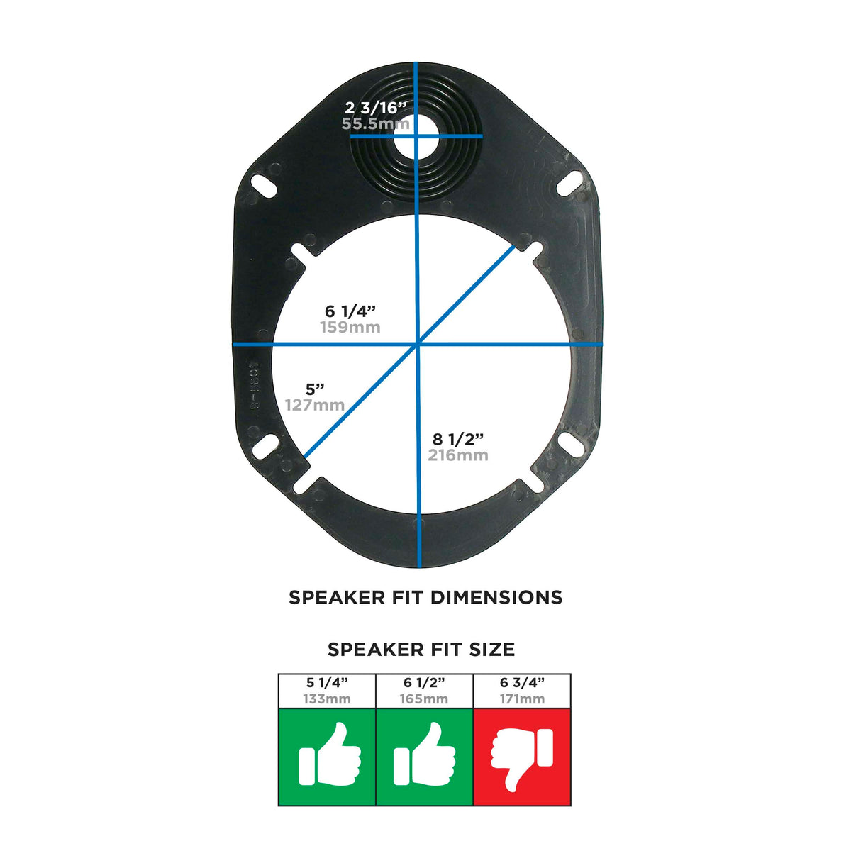 Ford 1991-2019 - 5-1/4" or 6-1/2" with Tweeter — 82-5601