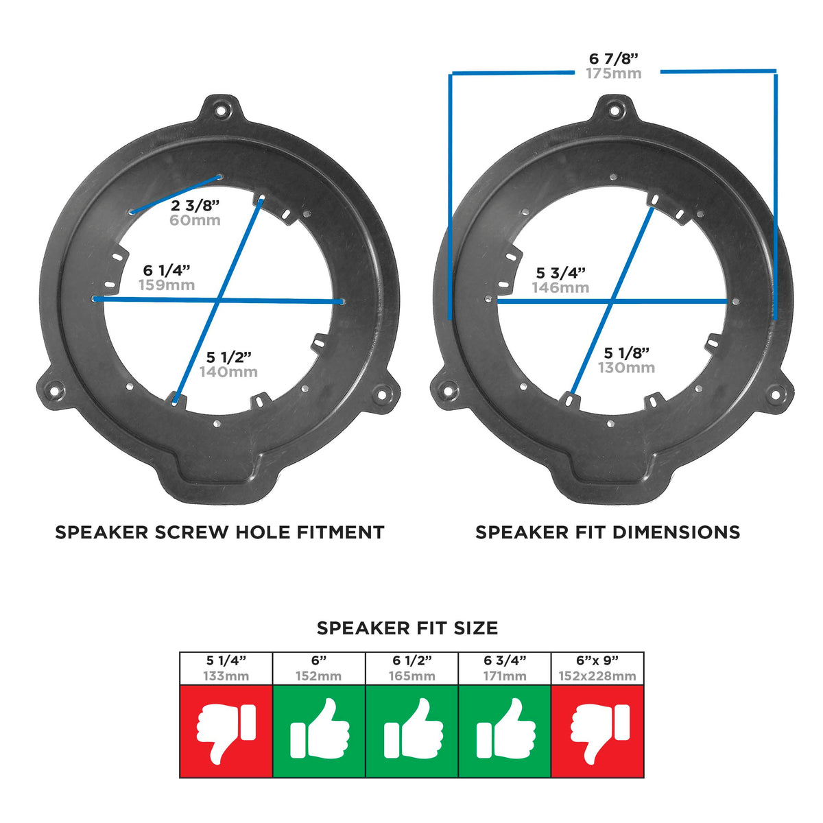 Ford Transit 2015-Up - 6" to 6.75" (Rear) — 82-5608