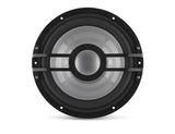 Clarion subwoofer with a silver cone, black surround and two horizontal bars across the center