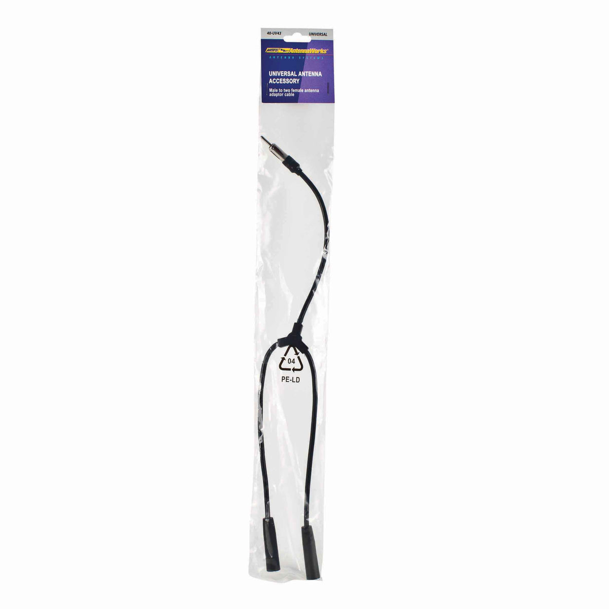 Universal Antenna Adapter | Male to 2 Female — 40-UV43