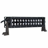 Angled Daytona Lights dual-row LED light bar with a black face and side mounting feet