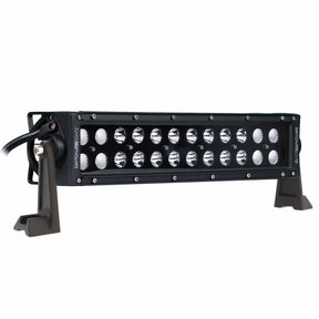 Angled Daytona Lights dual-row LED light bar with a black face and side mounting feet
