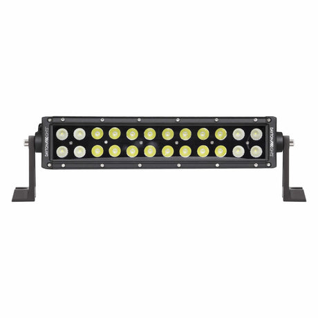 Front of a Daytona Lights dual-row LED light bar with yellow and white reflectors and mounting feet