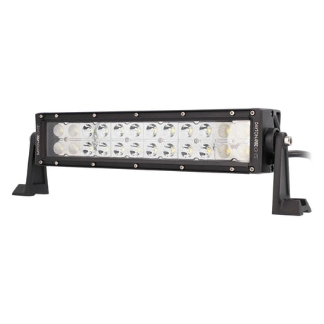Angled view of a Daytona Lights dual-row LED light bar with silver reflectors