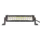 Front view of a dual-row LED light bar with silver reflectors and side mounting feet