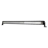 Long dual-row LED light bar viewed from the opposite end, with side mounting feet