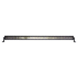 Straight dual-row LED light bar with end mounting feet, front view
