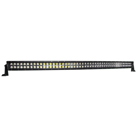 Curved dual-row LED light bar with mounting feet