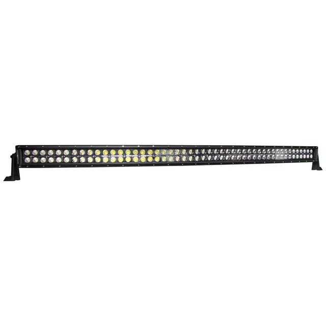 Curved dual-row LED light bar with mounting feet