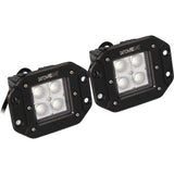 Pair of Daytona Lights rectangular lamps with four reflectors each and mounting holes around the faces
