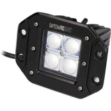 Close-up of a Daytona Lights flush-mount lamp with four LED lenses and side mounting holes