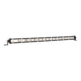 Slim single-row LED light bar with small mounting brackets at both ends