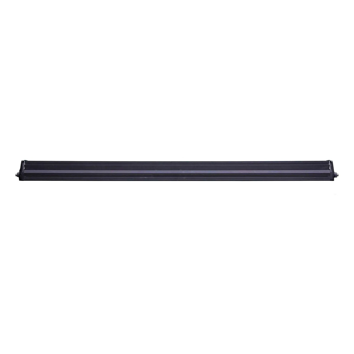 Rear view of the long Daytona Lights DL-DR52 light bar with black housing and end brackets