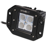 Single Daytona Lights flush-mount cube light close-up showing four LED lenses and mounting holes