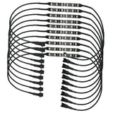 Daytona Lights DL-RGBK2 kit's ten LED strips with attached connection leads laid out