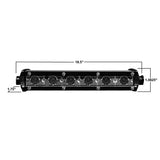 Slim LED light-bar drawing showing a 19.5-inch length, 1.0625-inch height and 1.75-inch depth