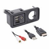 USB/AUX/HDMI® Replacement Panel - Jeep® 2014-2018 — AXUSB-JP1