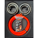 Elite Audio Premium Big 3 Kit with orange and black 1/0 gauge silver-tinned OFC cable