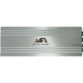 Elite Audio EA4000M amplifier top view with silver housing