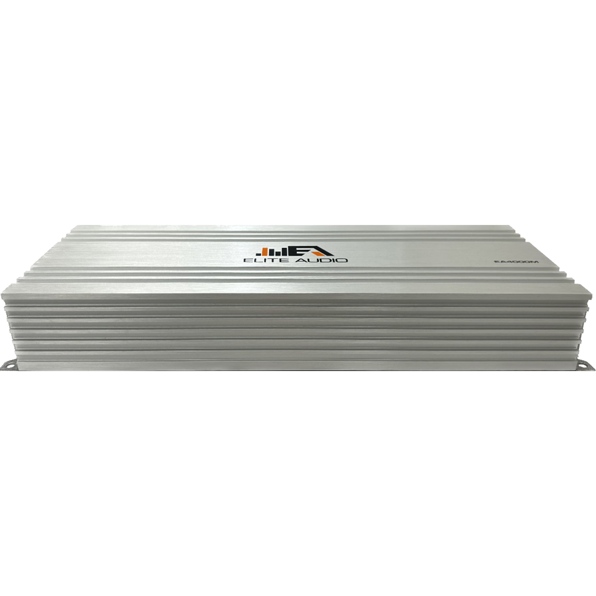 Elite Audio EA4000M amplifier with a long silver finned case