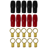 Elite Audio EA-RT8GA 10-Pack 8 Gauge Ring Terminals w/ Insulation Sleeves