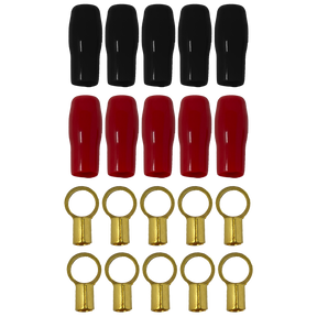 Elite Audio EA-RT8GA 10-Pack 8 Gauge Ring Terminals w/ Insulation Sleeves