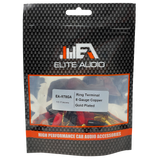 Elite Audio EA-RT8GA 10-Pack 8 Gauge Ring Terminals w/ Insulation Sleeves