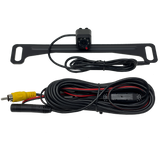 Bar-mounted backup camera with coiled video and power cables