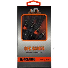 Elite Audio EA-RCAPRO6 6 Foot Premium OFC 2-Channel RCA Cable