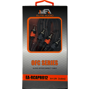 Elite Audio EA-RCAPRO12 12 Foot Premium OFC 2-Channel RCA Cable