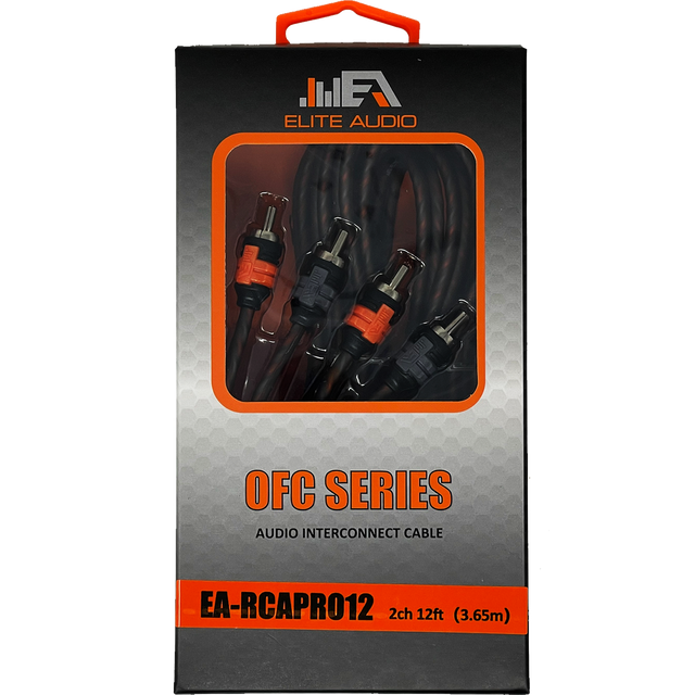 Elite Audio EA-RCAPRO12 12 Foot Premium OFC 2-Channel RCA Cable