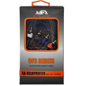 Elite Audio EA-RCAPRO174 17 Foot Premium OFC 4-Channel RCA Cable
