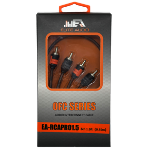 Elite Audio EA-RCAPRO1.5 1.5 Foot Premium OFC 2-Channel RCA Cable