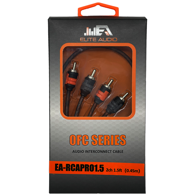 Elite Audio EA-RCAPRO1.5 1.5 Foot Premium OFC 2-Channel RCA Cable