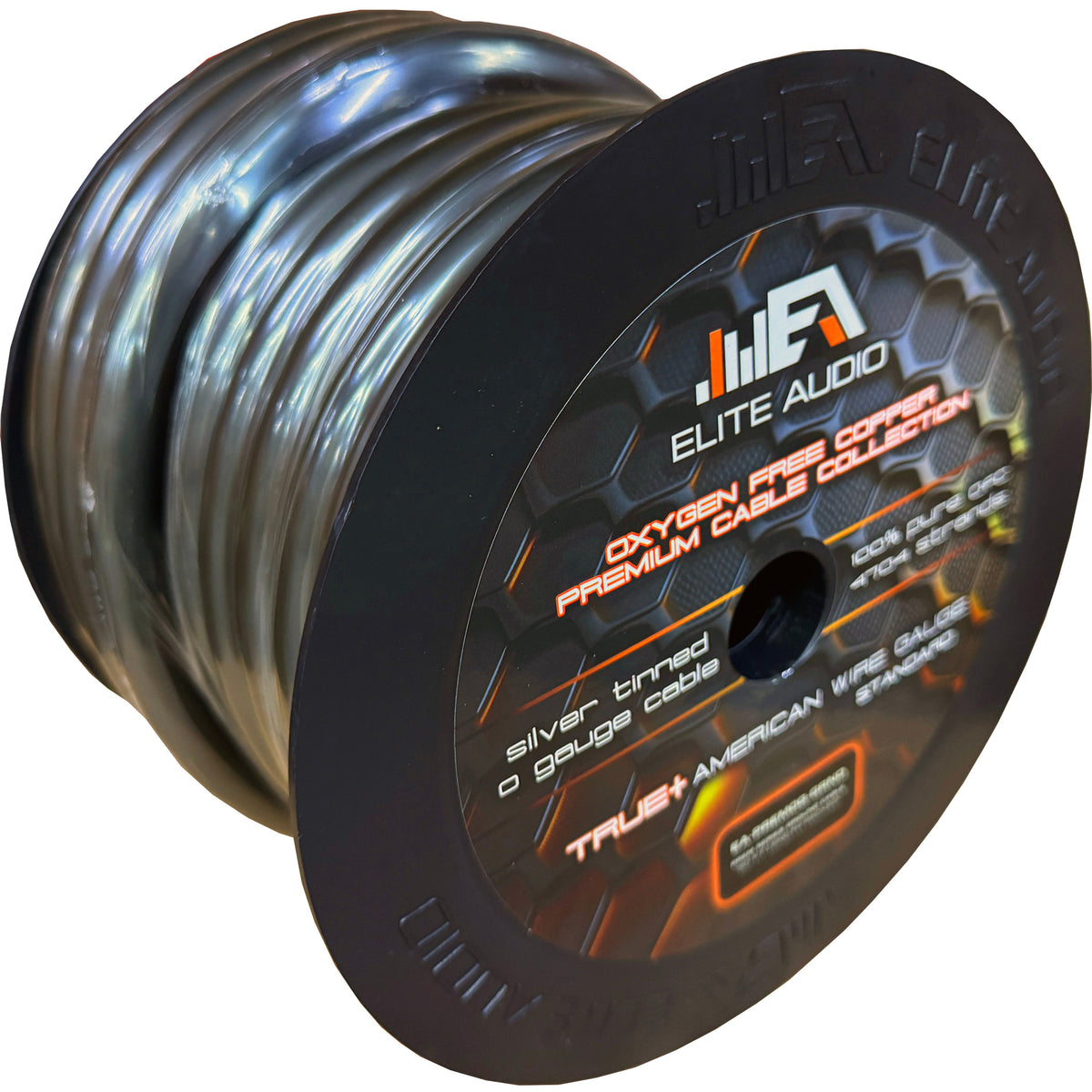 Elite Audio EA-PREM0GND 50ft Roll Silver Tinned OFC 1/0 Wire