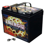 Energie PR1600 battery with a folding handle and two terminal bolts placed in front