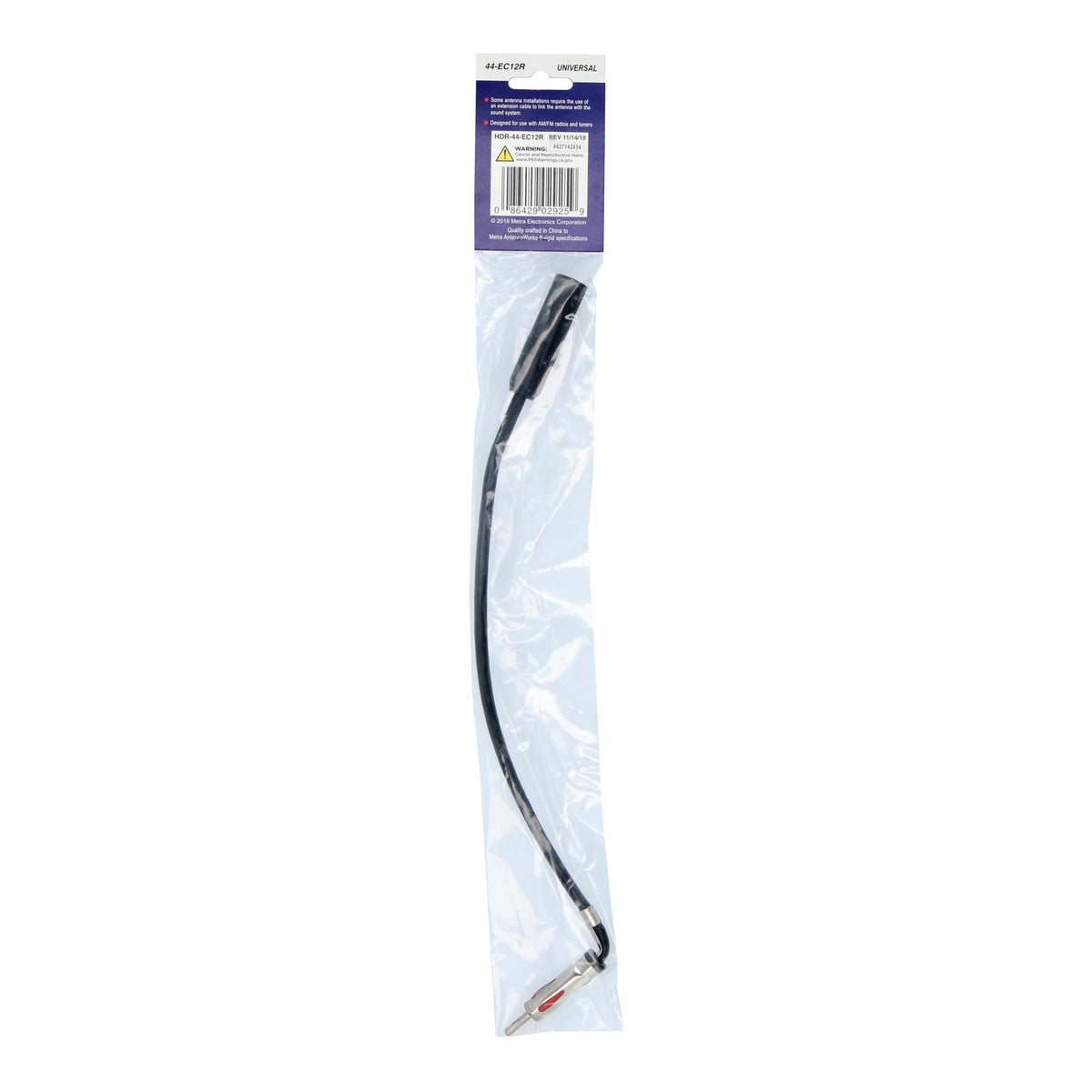Extension Cable | Right Angle | Male | 12" — 44-EC12R