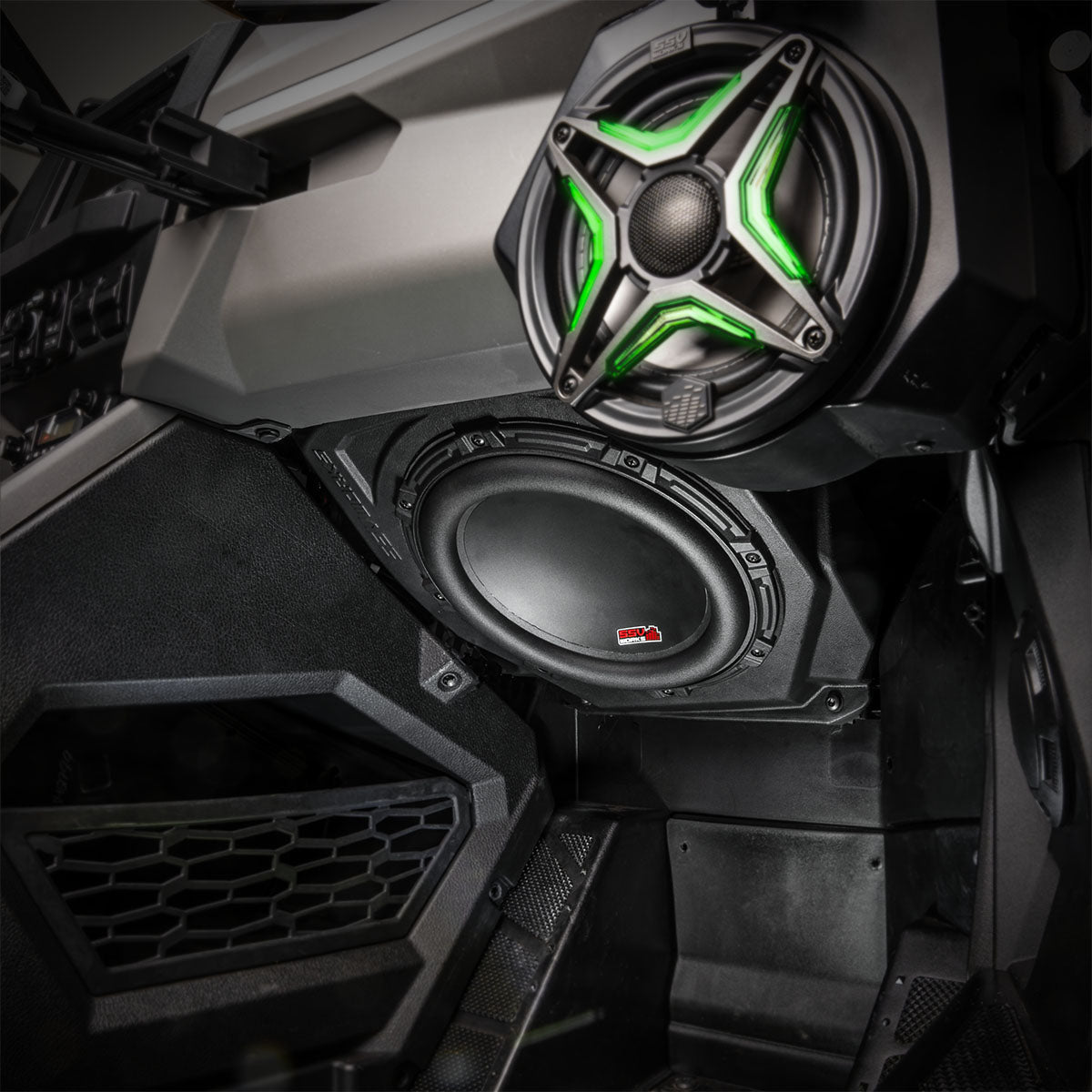 265-RZ6-PHZ6KL manufacturer-published under-dash subwoofer and speaker installation reference
