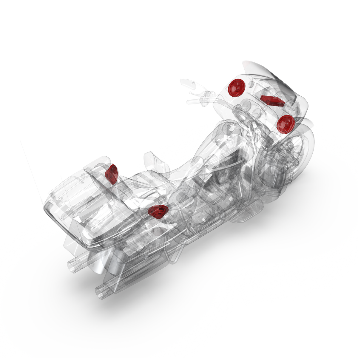 3D Installation View of Components on a Road Glide Ultra