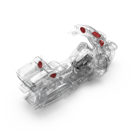 3D Installation View of Components on a Street Glide Ultra