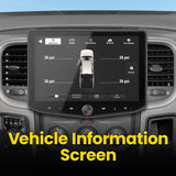 Stinger vehicle-information screen displaying a truck diagram and four tire-pressure readings