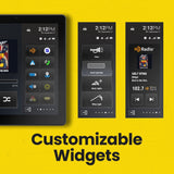 Stinger HORIZON12 customizable widgets graphic with lighting-control and radio panel examples