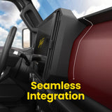 Side profile of an installed Stinger display with a Seamless Integration callout